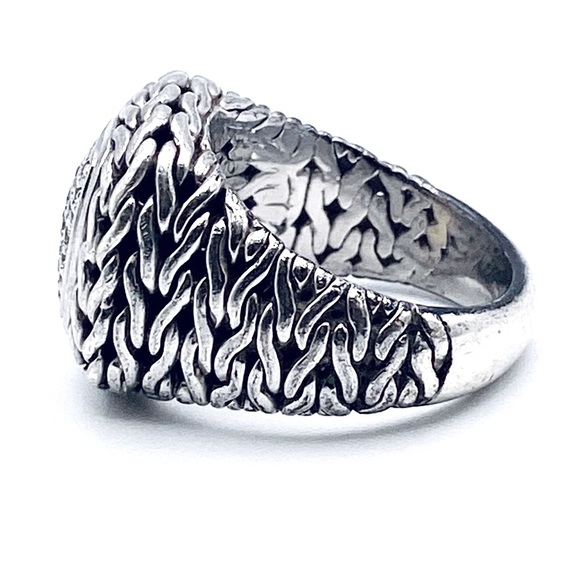 John Hardy Classic Chain Diamond Ring, 16mm - Picture 3 of 11